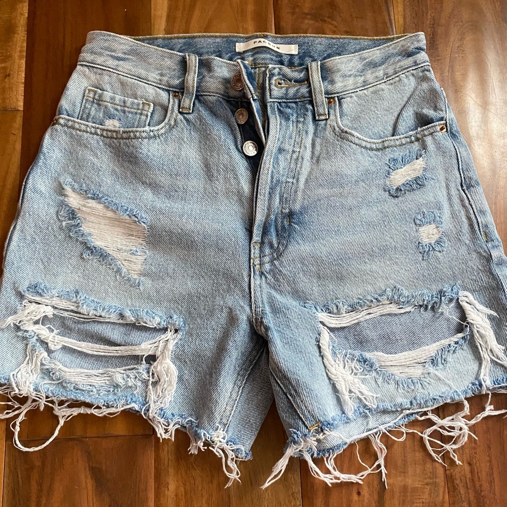Pacsun ripped, jean shorts - Picture 1 of 3